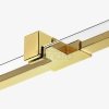 NEW TRENDY Kabina ścianka walk-in szkło 8mm AVEXA GOLD BRUSHED 160x200 EXK-2003